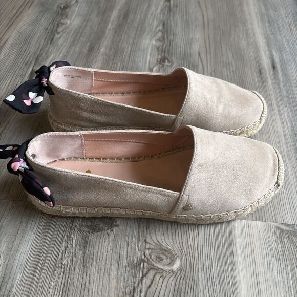Kate Spade Grayson Beige Suede  Espadrilles Size 7 - Picture 2 of 14